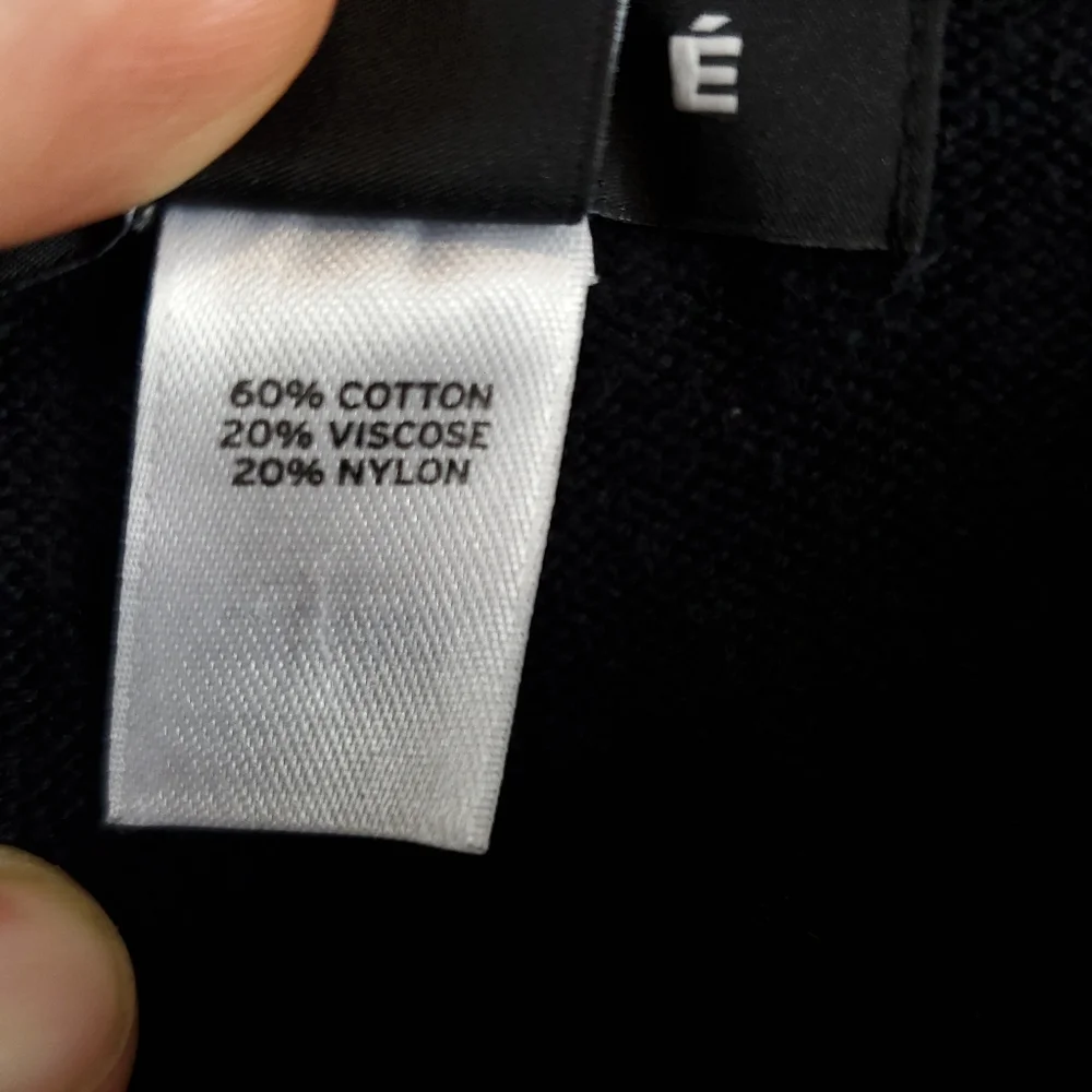 Trouve Men's Patchwork Black Pullover Sweater - Picture 7 of 7